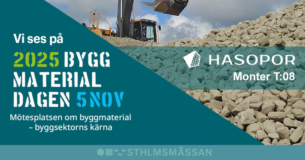 Byggmaterialdagen 2025 - träffa Hasopor i monter T08