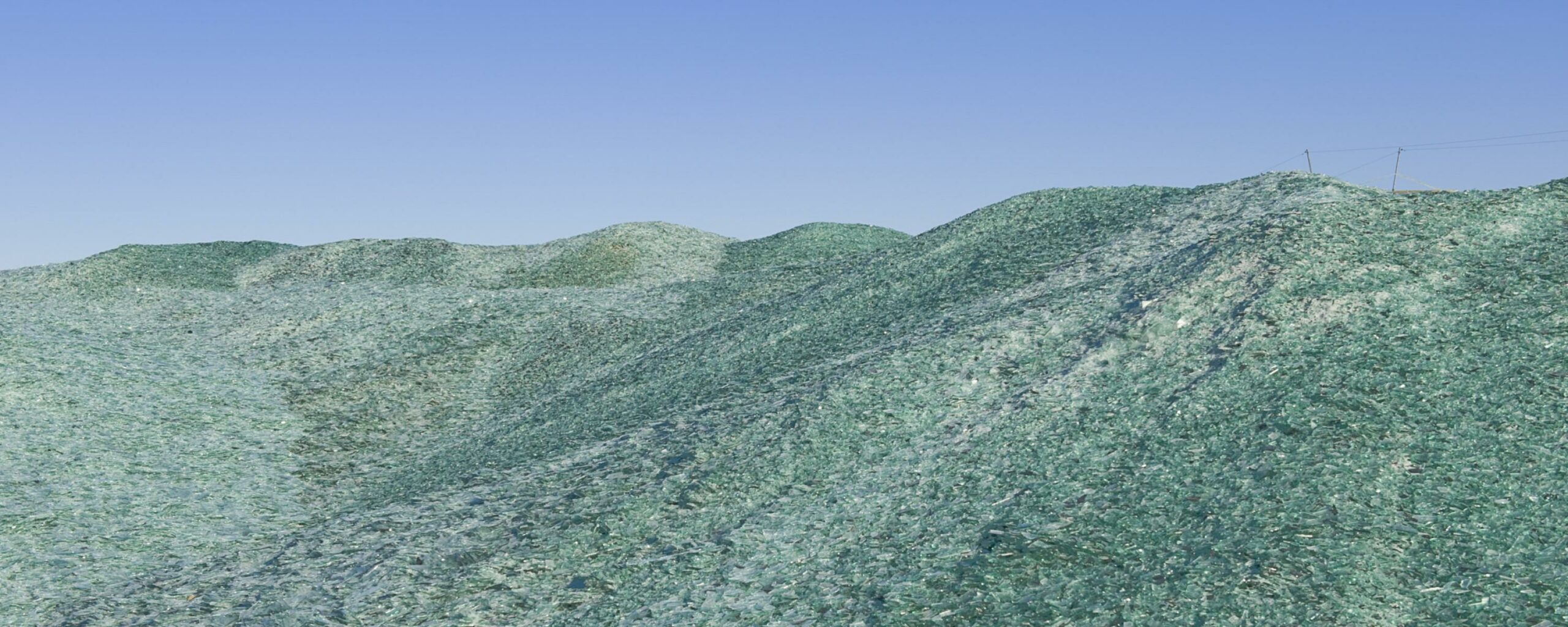 Återvunnet glas på Uusioaines i Finland